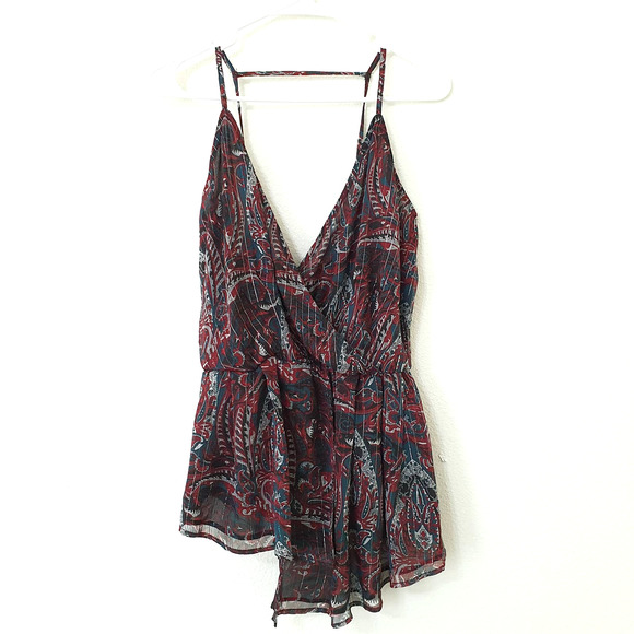 NWT Walter Baker Bronze Paisley Harvi Spaghetti Strap Top Women's Size Small - Picture 1 of 13